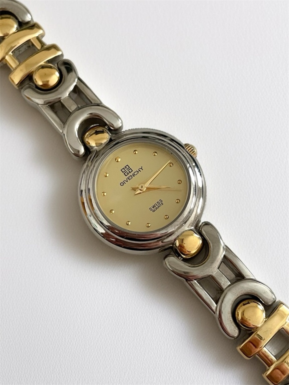 Vintage Givenchy Two-Tone Gold and Silver Ladies Watch
